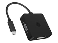 Icy Box Ib-Dk1104-C - Videokort - 24 Pin Usb-C Hane Till Hd-15 (Vga), Hdmi, Displayport, Dvi-D Hona - 15 Cm - Svart - Stöd För 4K60 Hz (3840 X 2160) (Dp), 1920 X 1200 (Wuxga) Stöd 60 Hz (Dvi Och Vga), 4K 60 Hz (3840 X 2160) Stöd (Hdmi)