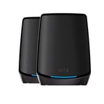 NETGEAR Orbi WiFi 6 Mesh (RBK862SB) | Systeme Mesh Tri Band | Couverture de 500 m² et 100 appareils | Vitesses jusqu'à 6Gbps (AX6000) | Compatible Toutes Box |Idéal Murs très épais| 1 an Armor Inclus