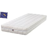 Matelas 80x200 avec contact latex Spécial Sommiers Articulés 80 Kg/m3 dehoussable - 21 cm - Soutien Souple Natural