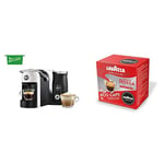 Lavazza A Modo Mio Jolie & Milk White Coffee Machine, with Milk Frother & 256 Eco Caps Coffee Pods Espresso Qualita Rossa