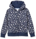 Amazon Essentials Girls' Fleece Zip-Up Hoodie Sweatshirt, Navy Stars, 4 Years