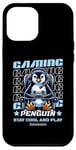 iPhone 12 Pro Max Gaming Penguin Video Game Graphic For Men Boys Women Kids Case