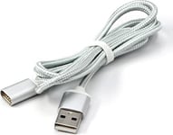 Usb Cable Red Fighter Magnetic Klabel Usb (2.0), Usb A M- Magnetická Konovka, 1 M, Silver