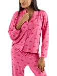 Juicy Couture Estelle & Nolan Crown Long Sleeve Pyjama Set, Pink/Red