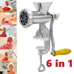 Hot Manual Rotary Meat Grinder Mincer Machine Food Aluminium Alloy Sausage Maker