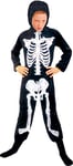 Ciao Scheletro tg.L anni Skeleton Costume squelette taille L (7-9 ans), Enfants unisexe, 61044.L, noir/blanc