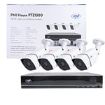 Video surveillance AHD PNI House PTZ1300, 4 analog cameras 2MP and NVR. It supports 4 5M-N analog cameras and 2 1080P IP cameras. Functions: motion detection, face detection, human shape detection