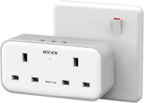 7-in-1 Double Plug Adapter with 3 USB Multi Plug & Dual 2 Pin Socket UK Plug