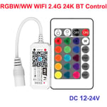 Magic Home-Contrôleur WiFi sans fil compatible Bluetooth,RGB,RGBW,IR,RF,LED,DC5V,12V,24V,WS2811,WS2812,Bande LED - Type RGBW WIFI 24Key 2.4G-5 PCS