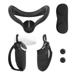 Controller Covers + Face Cover for Oculus Quest 2 Sweatproof Anti Slip with Adjustable Wrist Knuckle Strap Accessories for Oculus Quest 2