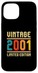 Coque pour iPhone 15 24 ans pour homme femme rétro vintage 2001 édition limitée