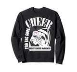 cheer for the cure coquette bow football breast cancer women Sweatshirt