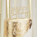 Ginger Ray Gold Acrylic Happy Birthday Cake Topper Mix it Up Party