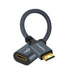 Câble Adaptateur Mini HDMI Mâle vers Femelle (type C) Mini HDMI Mâle vers Mini HDMI Femelle, Câble HDMI Mini Mâle vers Femelle compatible 3D 4K/1080P (20CM)