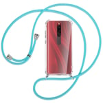 Collier pour Xiaomi Redmi 8 turquoise (A) Etui Coque de protection avec cordon