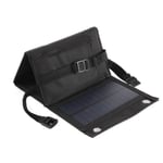 Panneau solaire USB 20W Chargeur de panneau solaire Sac pliable portable flexible monocristal noir pour iPhone, Samsung Galaxy, Huaw