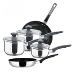 Prestige 5 Piece Stainless Steel Pan Set Non Stick Dishwasher Safe Cookware