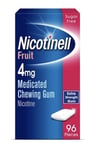 Nicotinell Nicotine Gum, Quit Smoking Aid, Fruit Flavour, 4 mg, 96 Pieces