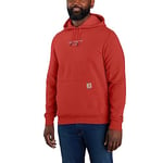 Carhartt Men's Lightweight Logo Graphic Hoodie, Red Barn, XL