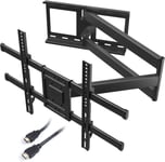 BONTEC TV Wall Bracket with Extra Long Articulated Arm for 32-75 inch up to 60