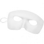 Creativ Masker - H: 12 cm B: 17 Vit Harlekin st