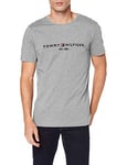 Tommy Hilfiger Men's Core Tommy Logo Tee Mw0mw11465 T-Shirt, Grey (Cloud Htr), XL