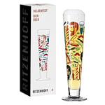 Ritzenhoff 1011011 Verre à bière 330 ml - Série Hero Festif Motif n° 11 - Barber - Rond et Multicolore - Fabriqué en Allemagne - Cuivre, Bleu, Rouge, Noir