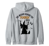 The WIZARD behind The Pumpkin Seed Halloween Pregnancy Men Zip Hoodie