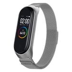 Xiaomi Mi Smart Band 4 klockarmband i milanesiskt rostfritt stål - Silver