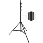 Neewer Heavy Duty Light Stand, Metal 13ft/4m Adjustable Photography Tripod Stand with Built-in Spring Cushion and 1/4” Screw for Studio LED Light, DSLR Camera, Max Load: 22lb/10kg - Black