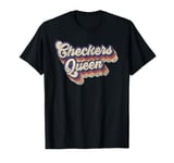 Checkers Queen Funny Board Game Lover Vintage Player T-Shirt