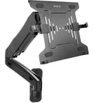 VIVO Height Adjustable Pneumatic Extended Arm Laptop Wall Mount, Full Motion Articulating Notebook Tray, Fits 10 to 15.6 inch Screen, Black, MOUNT-V001GL