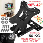 Dual Arm TV Wall Mount Tilt Swivel For 10 20 25 30 35 40 42" 3D Plasma LCD LED