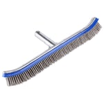 Ej.life - Brosse de Piscine 18 Pouces Brosse de Piscine à Poils en Acier Brosse de Nettoyage de Piscine à Ressort Brosse de Nettoyage de Bassin Spa