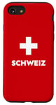 Coque pour iPhone SE (2020) / 7 / 8 Switzerland Flag Suisse Swiss Schweiz White Red