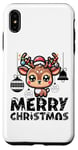 Coque pour iPhone XS Max Merry Christmas Noël Mignon Renne Hiver Noël