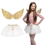 Boland - Costume d'ange pour enfants, ailes et jupe, costume de carnaval pour la fête à thème, Halloween, le carnaval et Noël