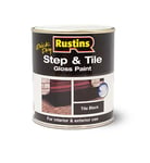 RUSTINS Step & Tile Paint Black 250ml