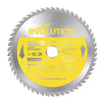 Evolution S210TCT-54CS lame à acier Inoxydable TCT 210mm 54 dents alésage 25,4mm pour Scie Circulaire