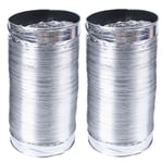 2X 3 Longueur de M¿¿tre 100mm / 4 Pouces Syst¿¿Me D'Air Frais Tuyau de Tuyau de Ventilation En Aluminium Flexible de Conduit D'?vacuation D'Air pour la Salle de