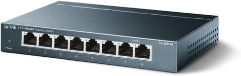 TL-SG108 Switch Ethernet 8 ports Gigabit Hub RJ45 metallique 10/100/1000 Mbps, IGMP Snooping, switch RJ45 idéal pour étendre le réseau câblé pour les bureaux à domicile