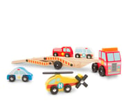 Melissa & Doug - Biltransport m. utryckningsfordon