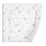 Table à langer bebe 75x72 cm - matelas à langer pliable imperméable et portable en coton lavable pour commode Hemnes ou Malm 75 x 72 Hiboux