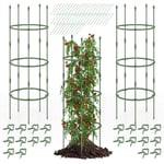 3 Treillis de Jardin Réglables 154 cm 2-en-1, Tuteur de Tomates de Jardin, Support de Plante pour la Cage à Tomatespour Les Plantes