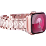 Kompatibel med Apple Watch Armband 49mm 45mm 44mm 42mm, Kvinnors Bling Diamant Strass Armband för Apple Watch SE(GEN 1 2 3) iWatch Armband Ultra 2/1 Se BlingPink 49mm/45mm/44mm/42mm