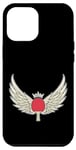 Coque pour iPhone 14 Plus Raquette de tennis table avec ailes d'oiseaux Couronne King