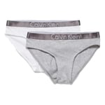 Calvin Klein Girls 2 Pack Customized Stretch Bikini White/grey