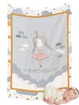 Zinello Design – Couverture Bébé en Microfibre Polaire Extra Doux 120x75cm avec Message d’Amour – Plaid de Naissance pour Bebe Fille ou Garcon avec Coffret Cadeau (Mon Petit Miracle - Fille)