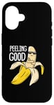 Coque pour iPhone 16 Jeu de mots amusant à la banane Peeling Good