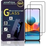 VCOMP® Pour Xiaomi Redmi Note 10 Pro 6.67": Lot - Pack de 2 Films de protection d'écran Verre Trempé Plein écran de Couleur - NOIR